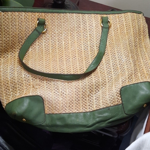 Juicy Couture Green and Tan Tote Bag - Picture 3 of 13